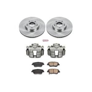 Hyundai Sonata Brake Kit - Front - PowerStop - Autospecialty Rotors + Evolution Ceramic Pads + Non-Coated Replacement Calipers - `10-`15