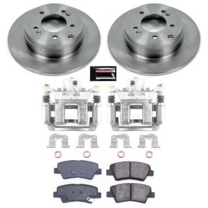 Hyundai Azera Brake Kit - Rear - PowerStop - Autospecialty Rotors + Evolution Ceramic Pads + Non-coated Calipers - `12-`17