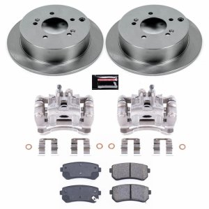 Hyundai Tucson Brake Kit - Rear - PowerStop - Autospecialty Rotors + Evolution Ceramic Pads + Non-Coated Calipers - `10-`15