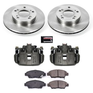 Honda CR-Z Brake Kit - Front - PowerStop - Autospecialty Rotors + Evolution Ceramic Pads + Replacement Calipers - `11-`15