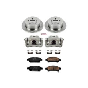 Toyota Sienna Brake Kit - Rear - PowerStop - Autospecialty Rotors + Evolution Ceramic Pads + Non-Coated Calipers - `04-`10