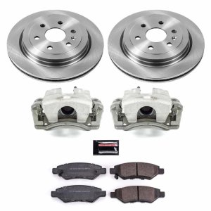 Cadillac SRX Brake Kit - Rear - PowerStop - Autospecialty Rotors + Evolution Ceramic Pads + Non-Coated Calipers - `12-`16