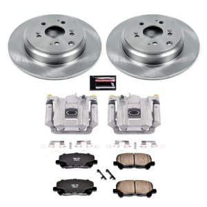 Honda Pilot Brake Kit - Rear - PowerStop - Autospecialty Rotors + Evolution Ceramic Pads + Replacement Calipers - `12-`15
