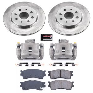 Kia Rio Brake Kit - Front - PowerStop - Autospecialty Rotors + Evolution Ceramic Pads + Non-Coated Calipers - `03-`05