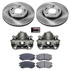 Kia Soul Brake Kit - Front - PowerStop - Autospecialty Rotors + Evolution Ceramic Pads + Replacement Calipers - `10-`11