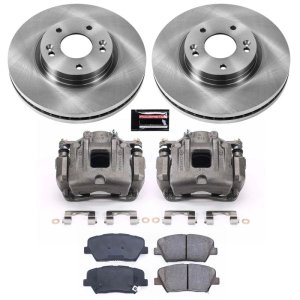 Hyundai Santa Fe Brake Kit - Front - PowerStop - Z16 Ceramic Pads + Autospecialty Rotors + Non-coated Calipers - `10-`12