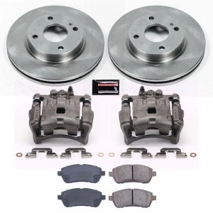 Ford Fiesta Brake Kit - Front - PowerStop - Autospecialty Rotors + Z16 Ceramic Pads + Non-coated Calipers - `11-`19