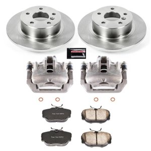 Land Rover Discovery Brake Kit - Rear - PowerStop - Autospecialty Rotors + Evolution Ceramic Pads + Replacement Calipers - `99-`04