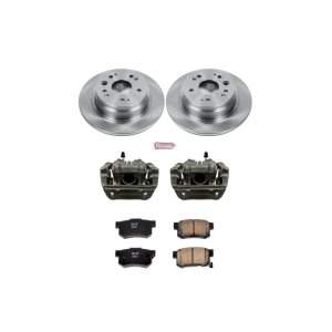 Honda CR-V Brake Kit - Rear - PowerStop - Autospecialty Rotors + Evolution Ceramic Pads + Replacement Calipers - `02-`04