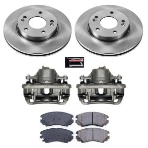 Kia Soul Brake Kit - Front - PowerStop - Autospecialty Rotors + Evolution Ceramic Pads + Non-Coated Calipers - `10-`11