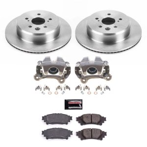 Lexus GS350 Brake Kit - Rear - PowerStop - Autospecialty Rotors + Evolution Ceramic Pads + Non-coated Calipers - `13-`19