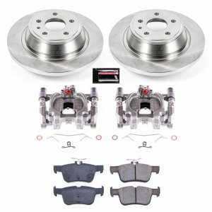 Ford Fusion Brake Kit - Rear - PowerStop - Autospecialty Rotors + Evolution Ceramic Pads + Non-coated Calipers - `13-`19