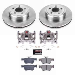 Ford Fusion Brake Kit - Rear - PowerStop - Autospecialty Rotors + Evolution Ceramic Pads + Non-Coated Calipers - `13-`17