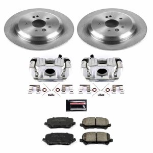 Acura MDX Brake Kit - Rear - PowerStop - Autospecialty Rotors + Evolution Ceramic Pads + Non-Coated Calipers - `14-`16