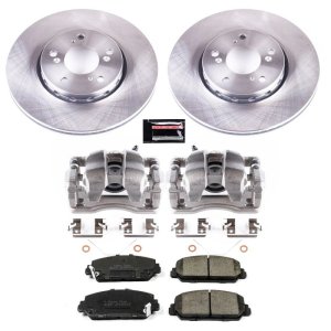 Acura RLX Brake Kit - Front - PowerStop - Autospecialty Rotors + Evolution Ceramic Pads + Non-Coated Calipers - `14-`19 Acura RLX Brake Kit - Front - PowerStop - Autospecialty Rotors + Evolution Ceramic Pads + Non-Coated Calipers - `14-`19