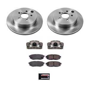 Subaru Forester Brake Kit - Rear - PowerStop - Autospecialty Rotors + Evolution Ceramic Pads + Non-Coated Calipers - `14-`18