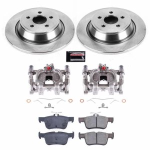 Ford Edge Brake Kit - Rear - PowerStop - Autospecialty Rotors + Evolution Ceramic Pads + Non-coated Calipers - `15-`19