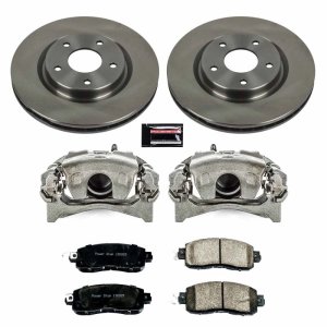 Nissan Leaf Brake Kit - Front - PowerStop - Autospecialty Stock Replacement + Evolution Ceramic Pads + Non-Coated Calipers - `14-`17