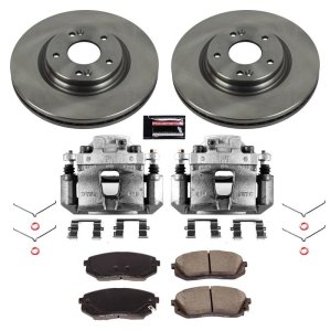 Hyundai Sonata Brake Kit - Front - PowerStop - OE Stock Replacement + Evolution Ceramic Pads + Autospecialty Rotors + Replacement Calipers - `16-`19