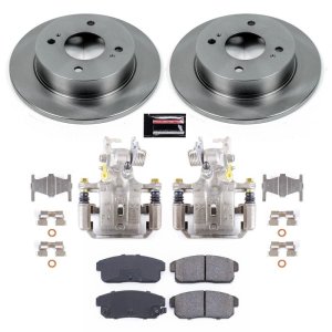 Nissan Sentra Brake Kit - Rear - PowerStop - Autospecialty Rotors + Evolution Ceramic Pads + Non-Coated Calipers - `02-`06