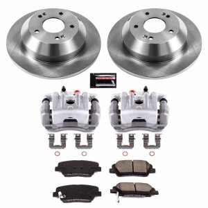 Hyundai Santa Fe Brake Kit - Rear - PowerStop - Autospecialty Rotors + Evolution Ceramic Pads + Non-Coated Calipers - `10-`12