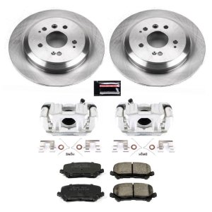 Honda Pilot Brake Kit - Rear - PowerStop - Autospecialty Rotors + Evolution Ceramic Pads + Replacement Calipers - `16-`19