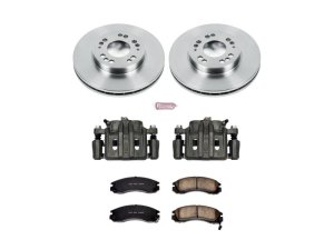 Mitsubishi Eclipse Brake Kit - Front - PowerStop - Autospecialty Rotors + Evolution Ceramic Pads + Non-Coated Calipers - 2000