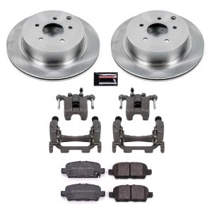 Infiniti Q50 Brake Kit - Rear - PowerStop - Autospecialty Rotors + Evolution Ceramic Pads - `18-`19