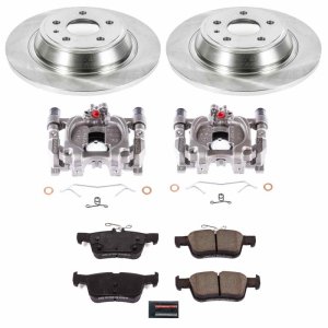 Ford Fusion Brake Kit - Rear - PowerStop - Autospecialty Rotors + Evolution Ceramic Pads + Non-Coated Replacement Calipers - 2020