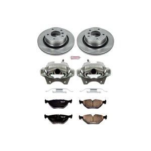 BMW Z4 Brake Kit - Rear - PowerStop - Autospecialty Rotors + Evolution Ceramic Pads + Replacement Calipers - `03-`08