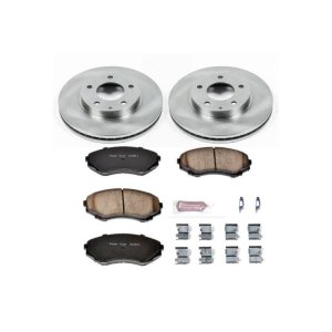 Mazda MPV Brake Kit - Front - PowerStop - Z17 Stock Replacement Rotors + Z17 Evolution Plus Ceramic Pads - `00-`06