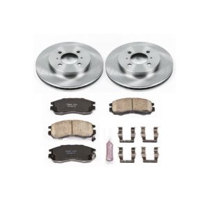 Mitsubishi Mirage Brake Kit - Front - PowerStop - Autospecialty Rotors + Z17 Evolution Plus Ceramic Pads - `98-`02
