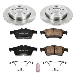 Mazda 3 Brake Kit - Rear - PowerStop - Z17 Evolution Plus Ceramic Pads + Autospecialty Rotors - `06-`13 Mazda 3 Brake Kit - Rear - PowerStop - Z17 Evolution Plus Ceramic Pads + Autospecialty Rotors - `06-`13