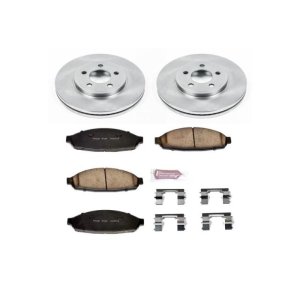 Ford Crown Victoria Brake Kit - Front - PowerStop - Z17 Stock Replacement Rotors + Z17 Evolution Plus Ceramic Pads - `03-`11