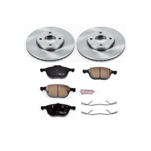 Ford Focus Brake Kit - Front - PowerStop - Autospecialty Rotors + Z17 Evolution Plus Ceramic Pads - `05-`07