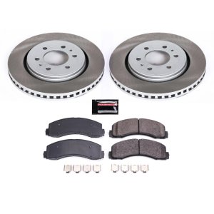 Ford Excursion Brake Kit - Front + Rear - PowerStop - Z17 Evolution Plus Ceramic Pads + Autospecialty Rotors - `03-`05
