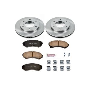 Mitsubishi Montero Brake Kit - Front - PowerStop - Autospecialty Rotors + Z17 Evolution Plus Ceramic Pads - `01-`06