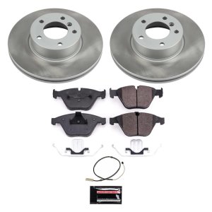 Toyota RAV4 Brake Kit - Front + Rear - PowerStop - OE Stock Replacement Low-Dust Ceramic Brake Pad, Rotors with Drum + Shoe Kit - `01-`02