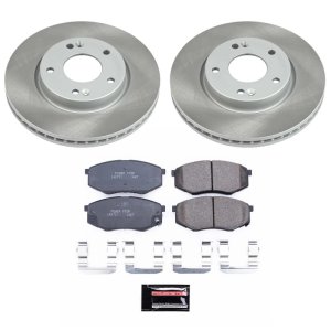 Jeep Wrangler Brake Kit - Front + Rear - PowerStop - Autospecialty Rotors + Z17 Pads + Evolution Premium Coated Drums + Shoes - `01-`06