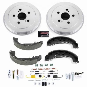Toyota Prius Brake Kit - Rear - PowerStop - Evolution Premium Coated Drums + Brake Shoes - `04-`08