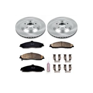 Chevrolet Corvette Brake Kit - Front - PowerStop - Autospecialty Rotors + Z17 Evolution Plus Ceramic Pads - `97-`04