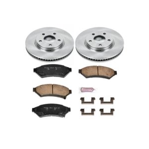 Buick Allure Brake Kit - Front - PowerStop - Z17 Stock Replacement Rotors + Z17 Evolution Plus Ceramic Pads - `05-`09