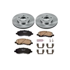 Mitsubishi Eclipse Brake Kit - Front - PowerStop - Z17 Evolution Plus Ceramic Pads + Autospecialty Rotors - `01-`05