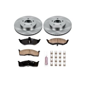 Chrysler Concorde Brake Kit - Front - PowerStop - OE Stock Replacement Rotors + Z17 Ceramic Pads - `98-`04