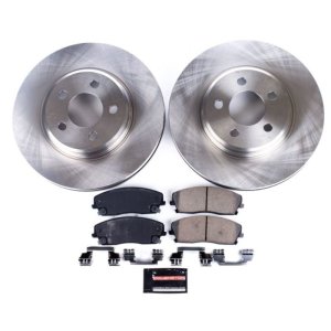 Dodge Magnum Brake Kit - Front - PowerStop - Z17 Stock Replacement Rotors + Z17 Evolution Plus Ceramic Pads - `05-`08