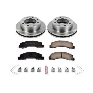 Ford Excursion Brake Kit - Front - PowerStop - Z17 Stock Replacement + Autospecialty Rotors - `00-`05