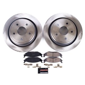 Chrysler Aspen Brake Kit - Rear - PowerStop - Z17 Evolution Plus Ceramic Pads + Autospecialty Rotors - `07-`09