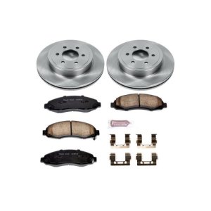 Dodge Dakota Brake Kit - Front - PowerStop - Autospecialty Rotors + Z17 Evolution Plus Ceramic Pads - `03-`04