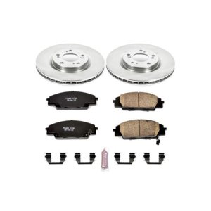 Honda S2000 Brake Kit - Front - PowerStop - Autospecialty Rotors + Z17 Evolution Plus Ceramic Pads - `00-`09
