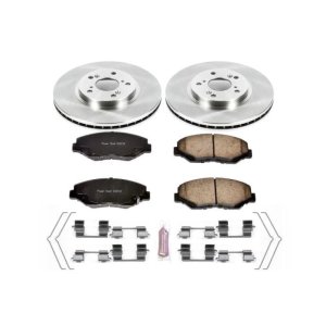Honda Pilot Brake Kit - Front - PowerStop - Z17 Evolution Plus Ceramic Pads + Autospecialty Rotors - `03-`08 Honda Pilot Brake Kit - Front - PowerStop - Z17 Evolution Plus Ceramic Pads + Autospecialty Rotors - `03-`08